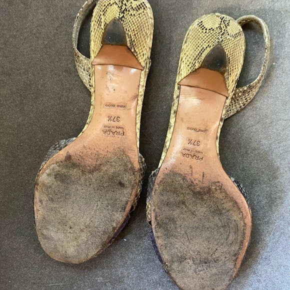 PRADA  gorgeous python sandal 37 1/2 - Picture 6 of 12